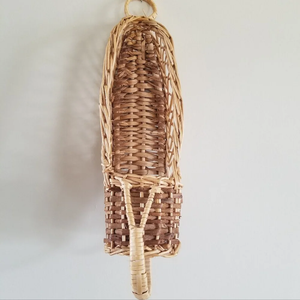 Vintage Woven Wicker Wine Chianti Holder - Picture 2 of 10
